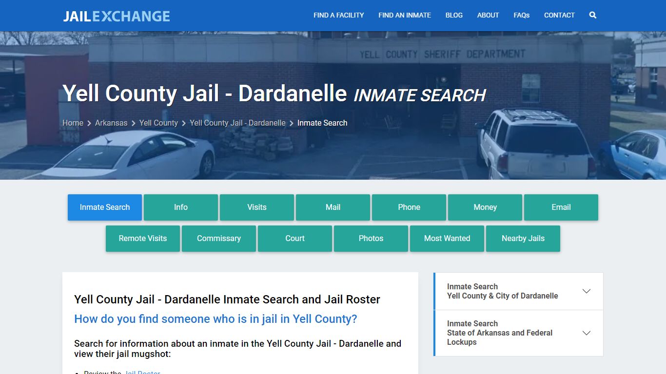 Yell County Jail - Dardanelle Inmate Search - Jail Exchange