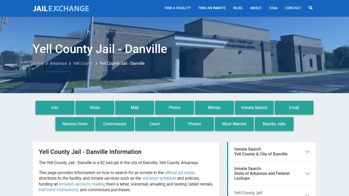 Yell County Jail - Danville, AR Inmate Search, Information